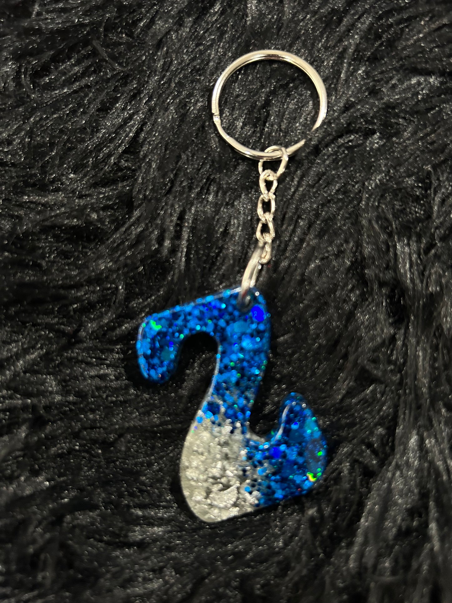 Custom Keychain - Letter Round Edges-Random