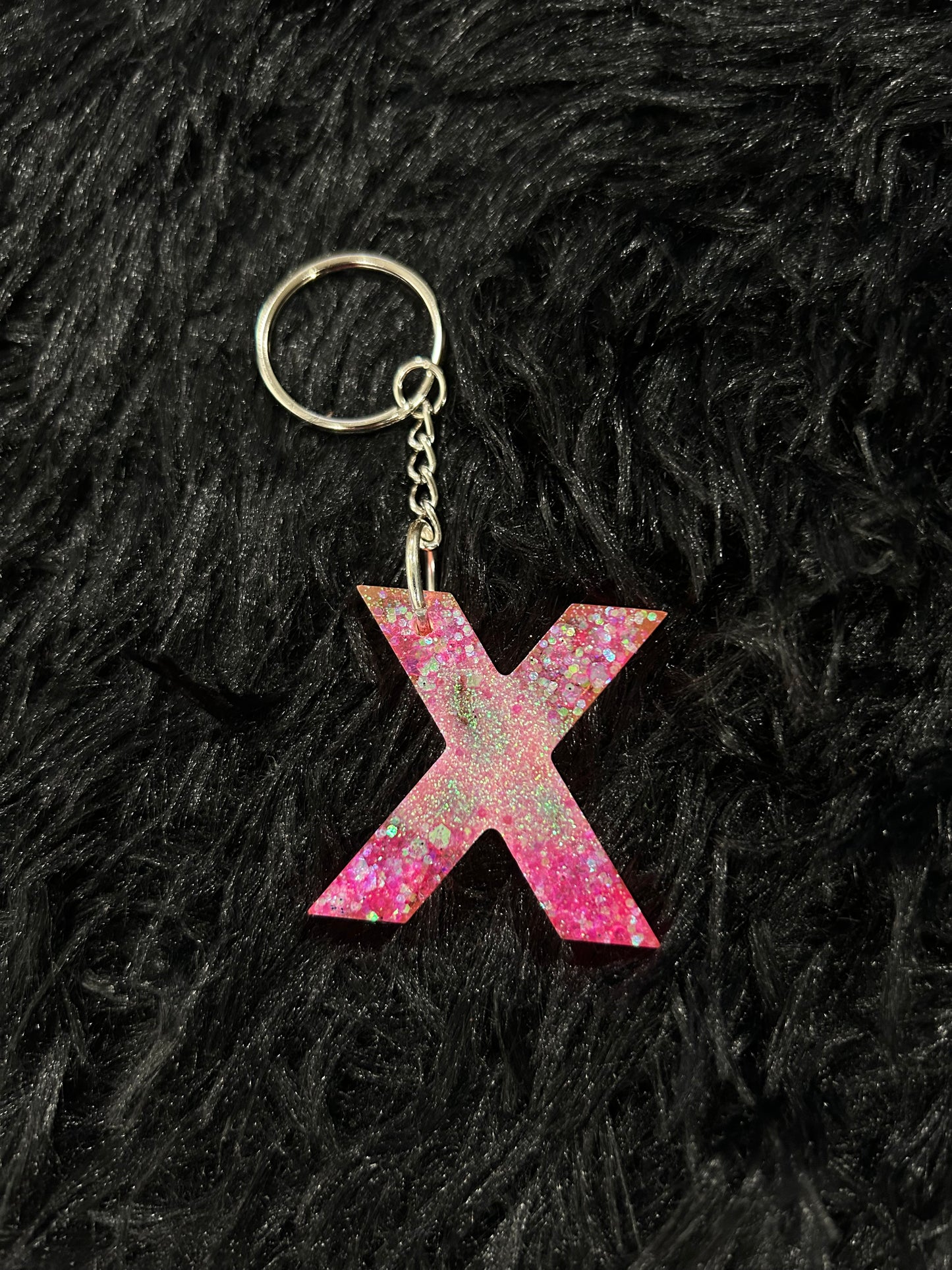 Custom Keychain - Letter Square Edges-Random
