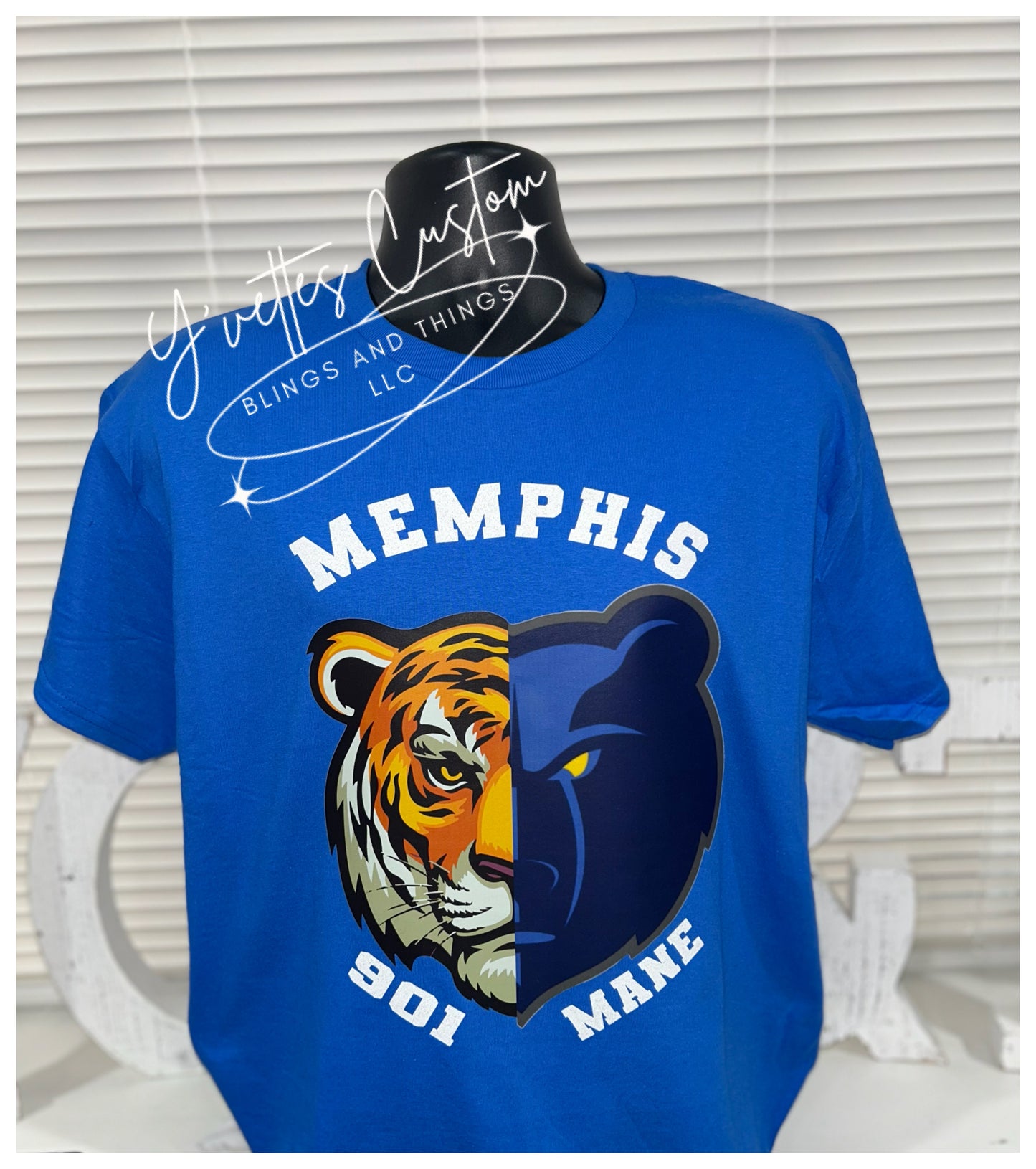 Rep Your City -Memphis 901 Mane (Glitter Words) Half faces