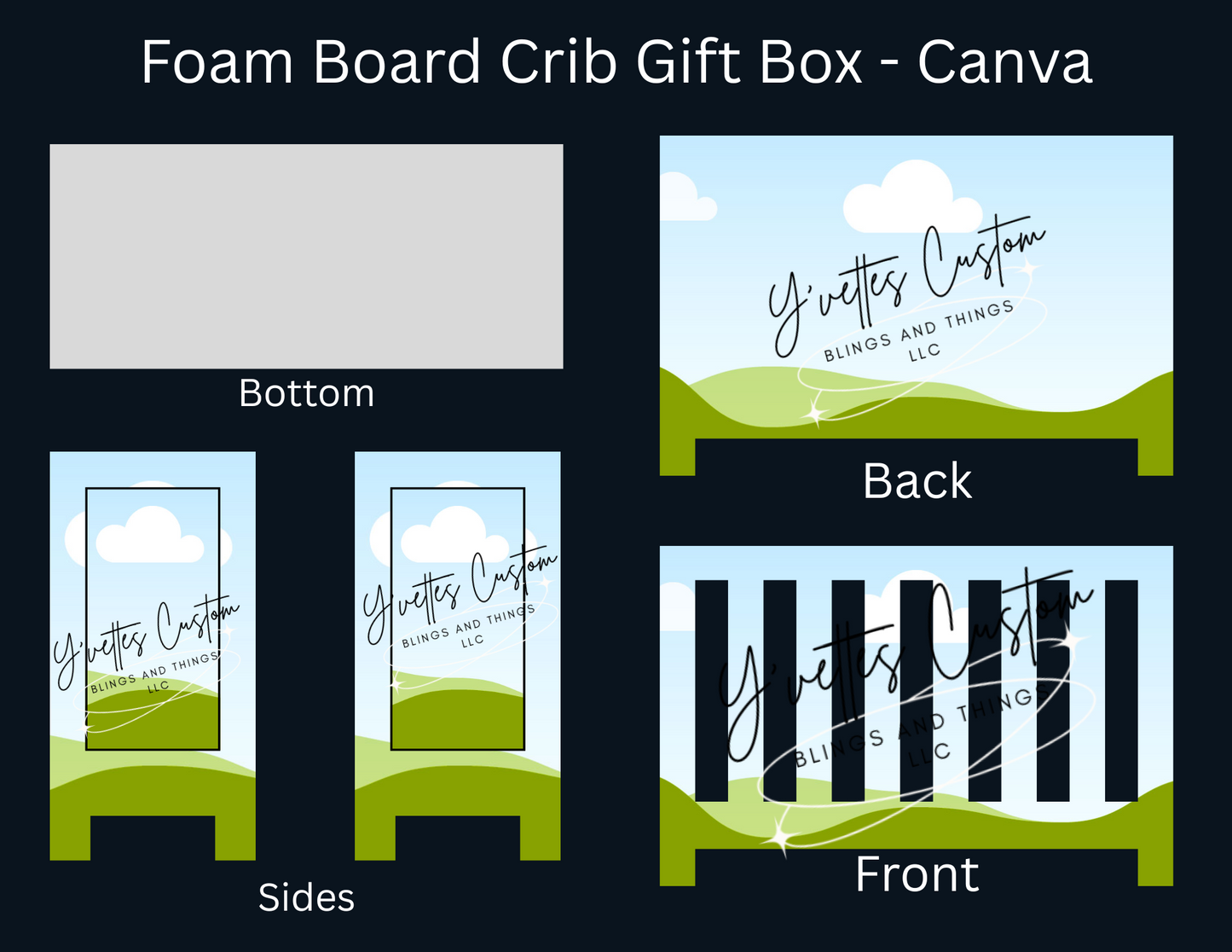 Digital Foam Board Crib Template (Canva)