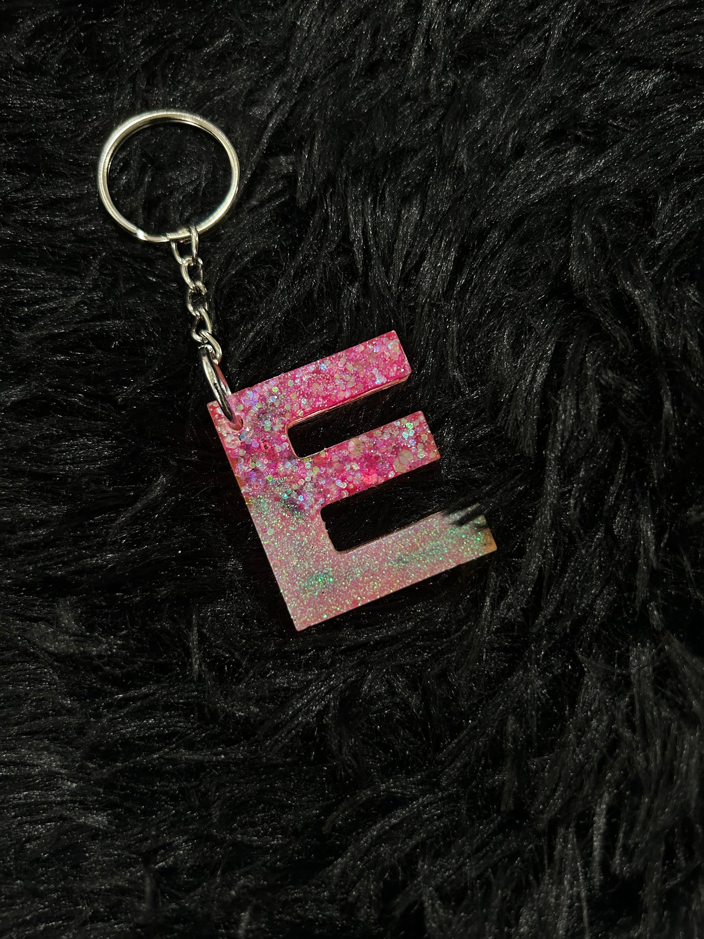 Custom Keychain - Letter Square Edges-Random