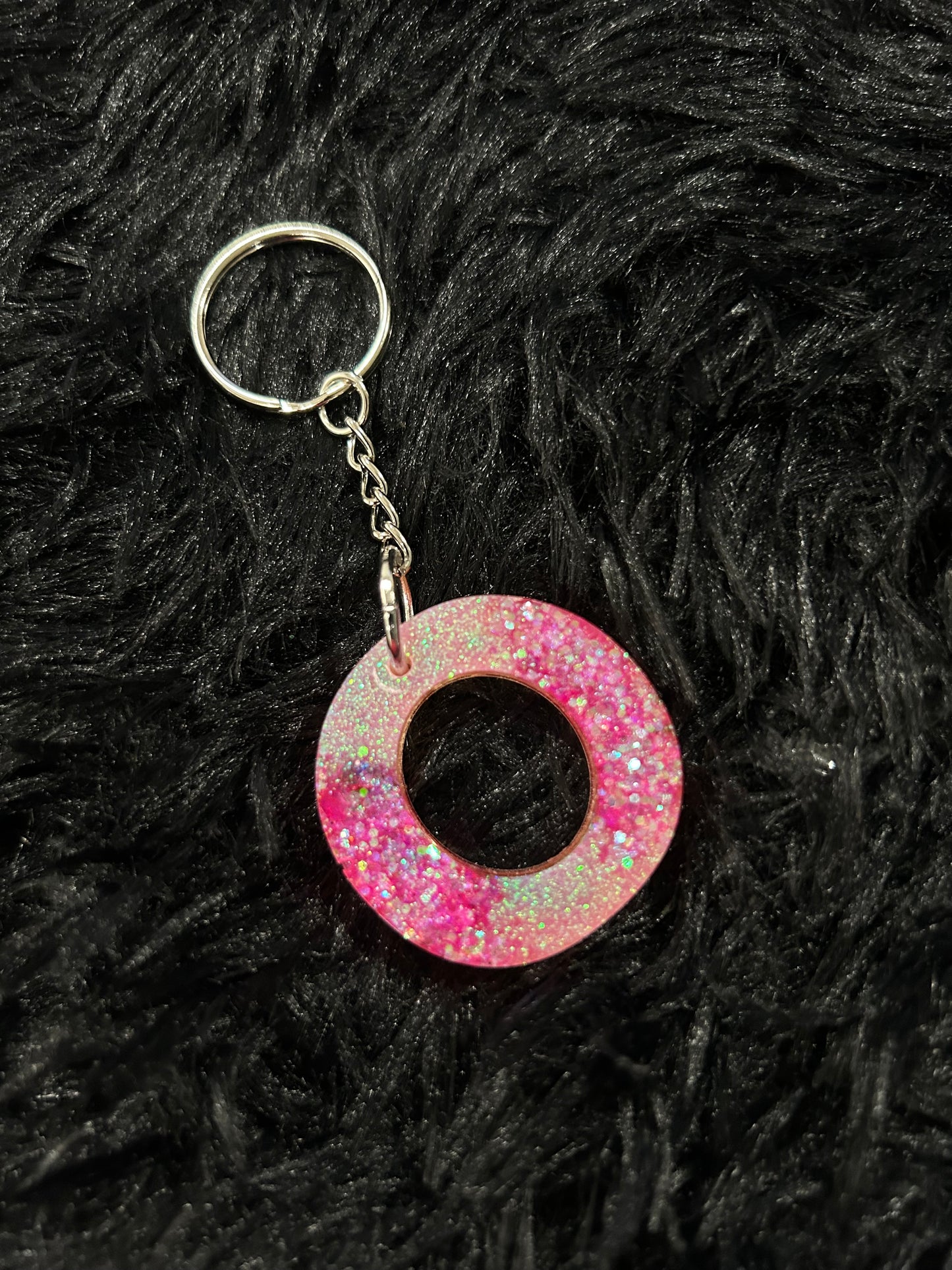 Custom Keychain - Letter Square Edges-Random