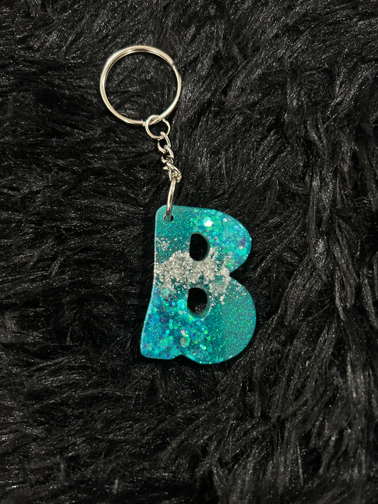 Custom Keychain - Letter Round Edges-Random