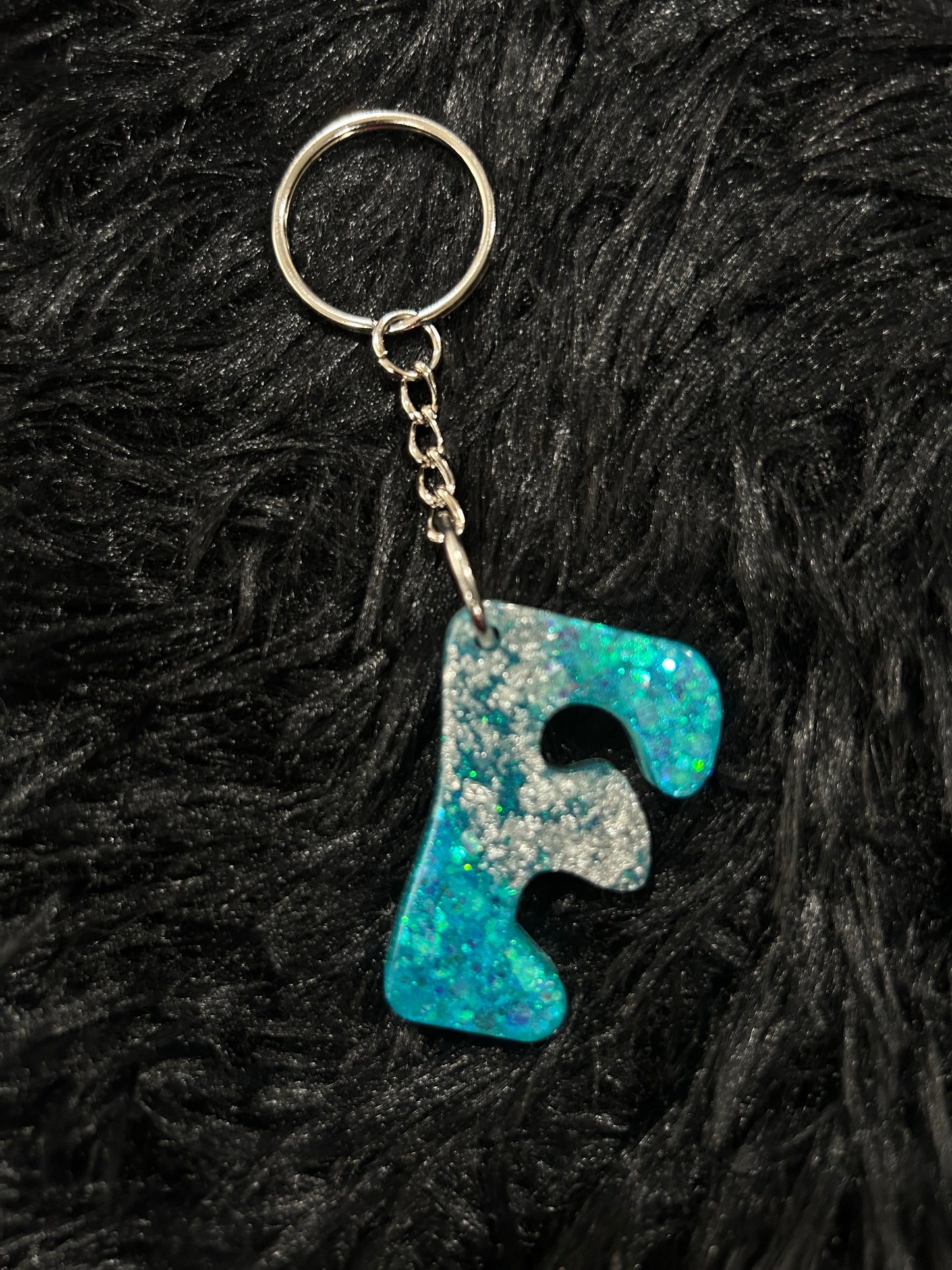 Custom Keychain - Letter Round Edges-Random