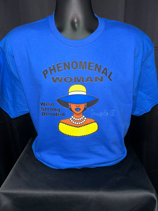 Phenomenal Woman: Proverbs 31 -Blue/Yellow
