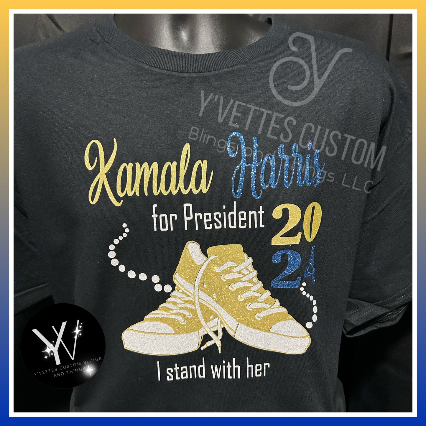 KAMALA - I stand with her (2024) GLITTER