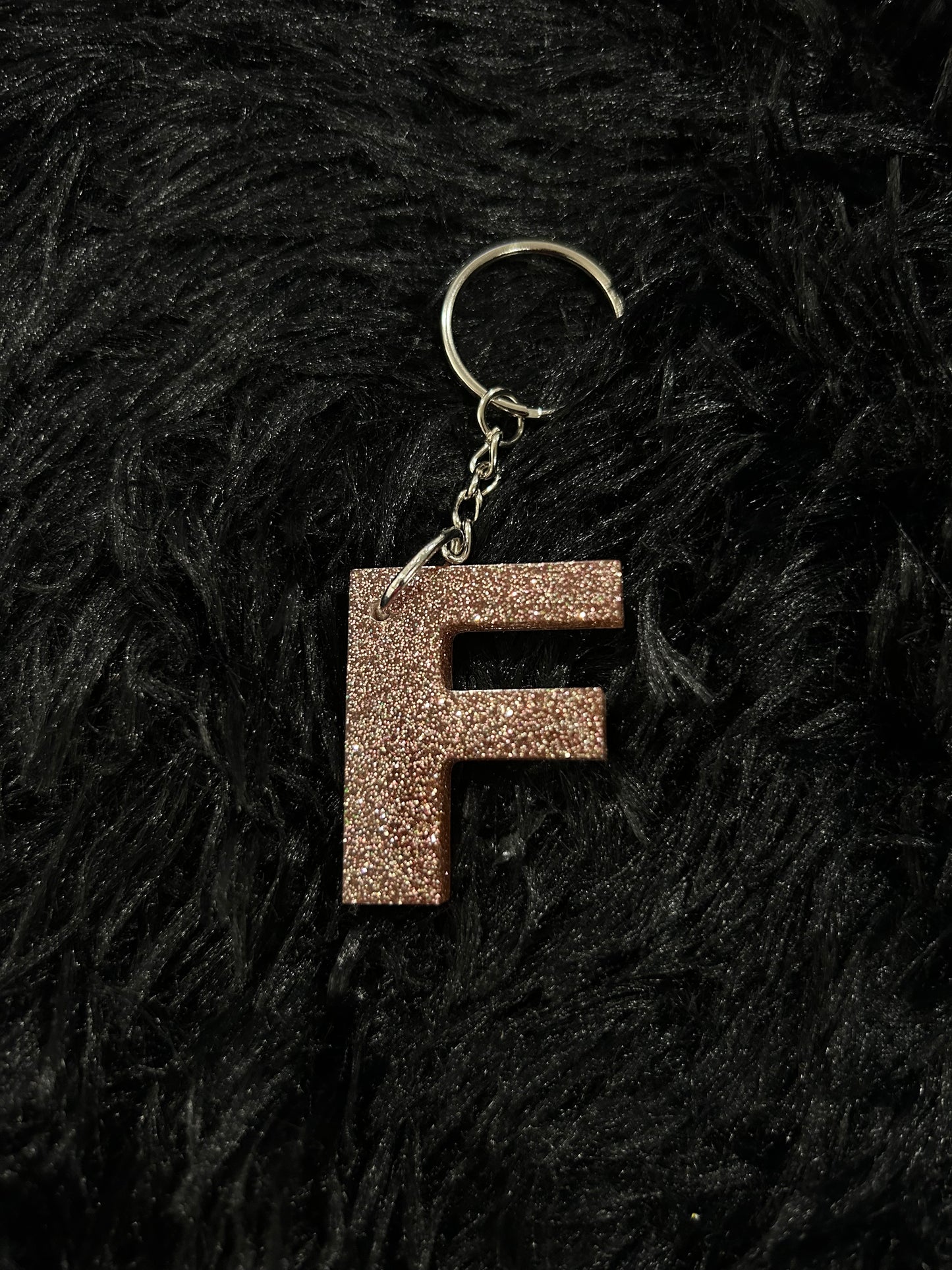 Custom Keychain - Letter Square Edges-Random