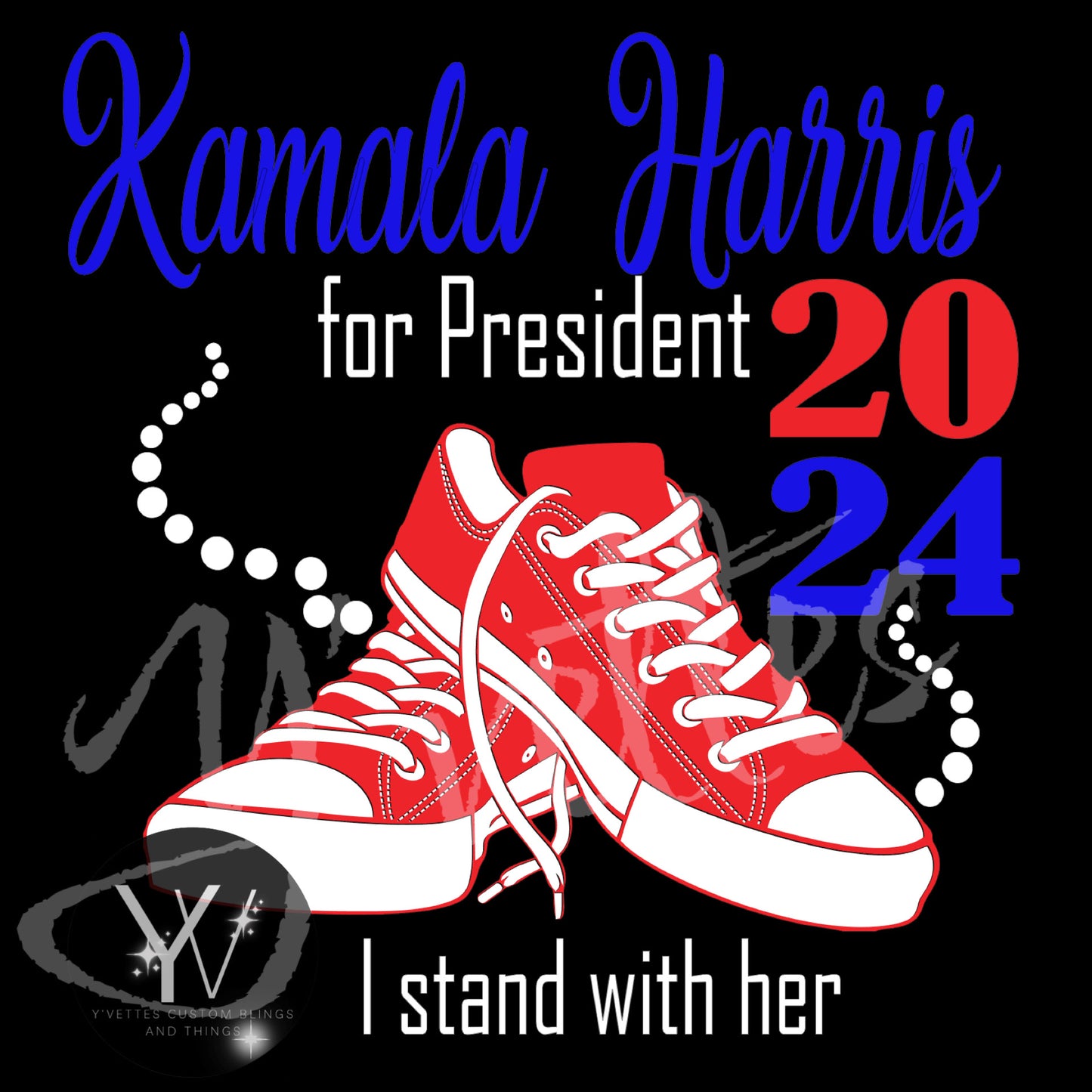 KAMALA - I stand with her (2024) GLITTER