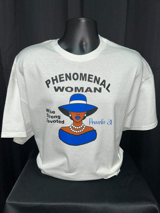 Phenomenal Woman: Proverbs 31 - Blue/White