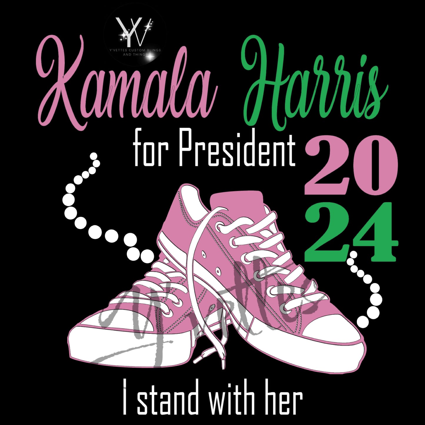 KAMALA - I stand with her (2024) GLITTER