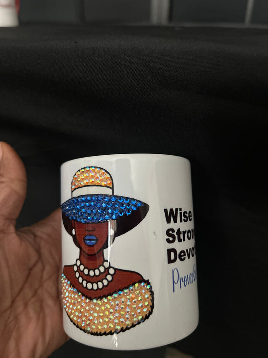 Mug- Phenomenal Woman: Proverbs 31 - Blue/Yellow