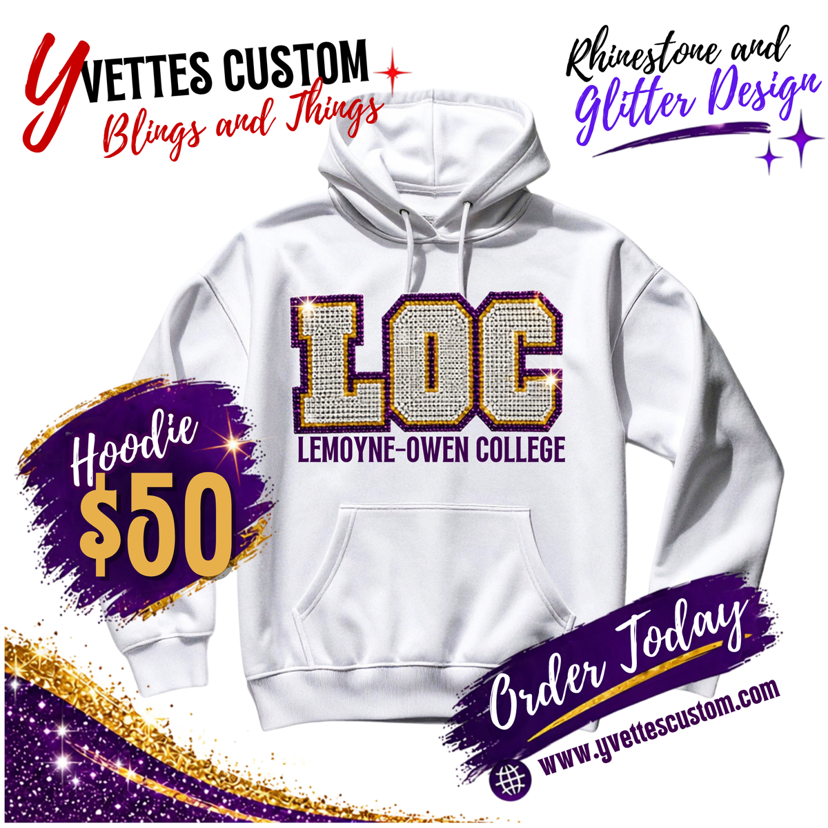 LOC Hoodie (Rhinestones)