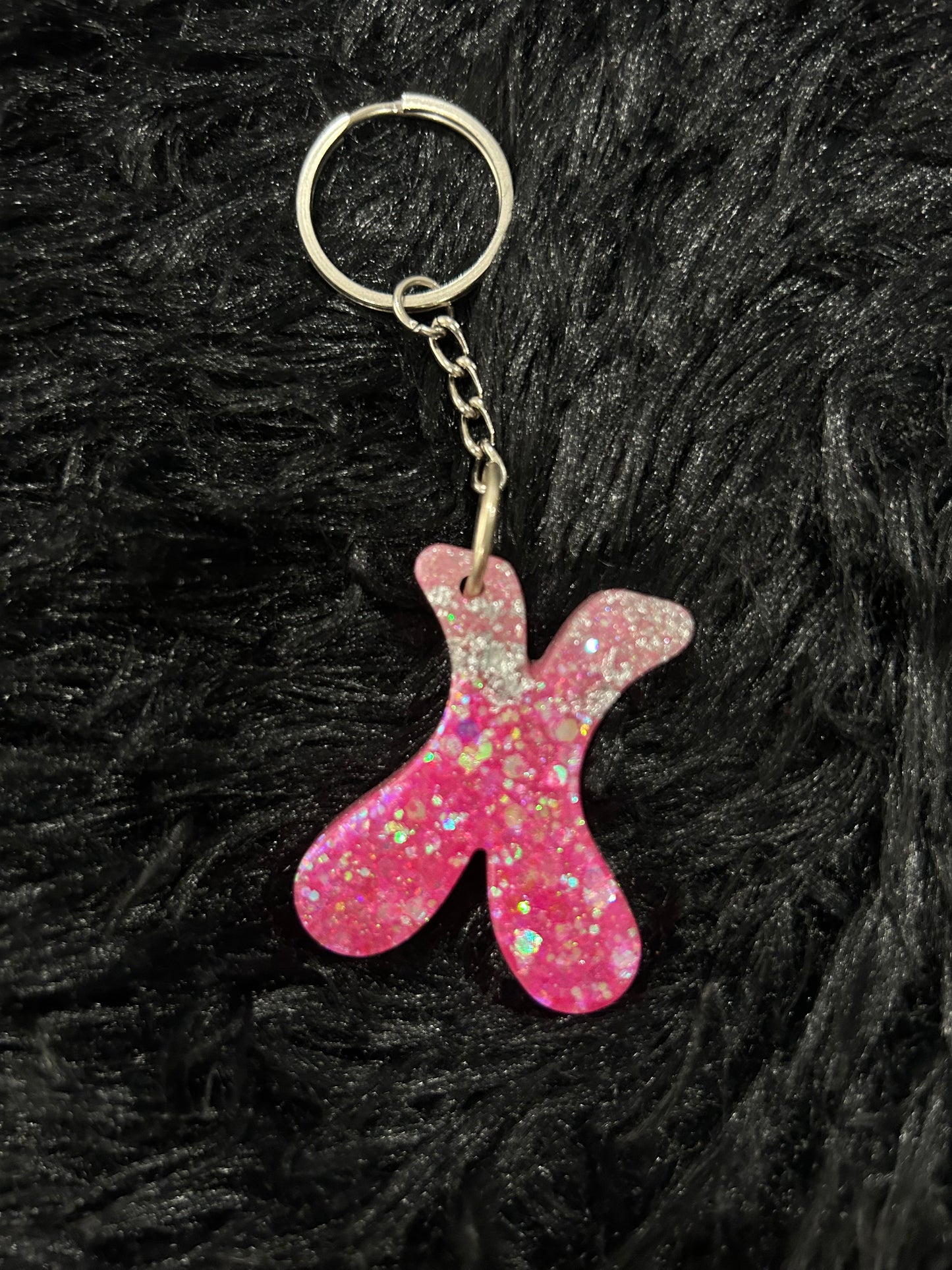 Custom Keychain - Letter Round Edges-Random