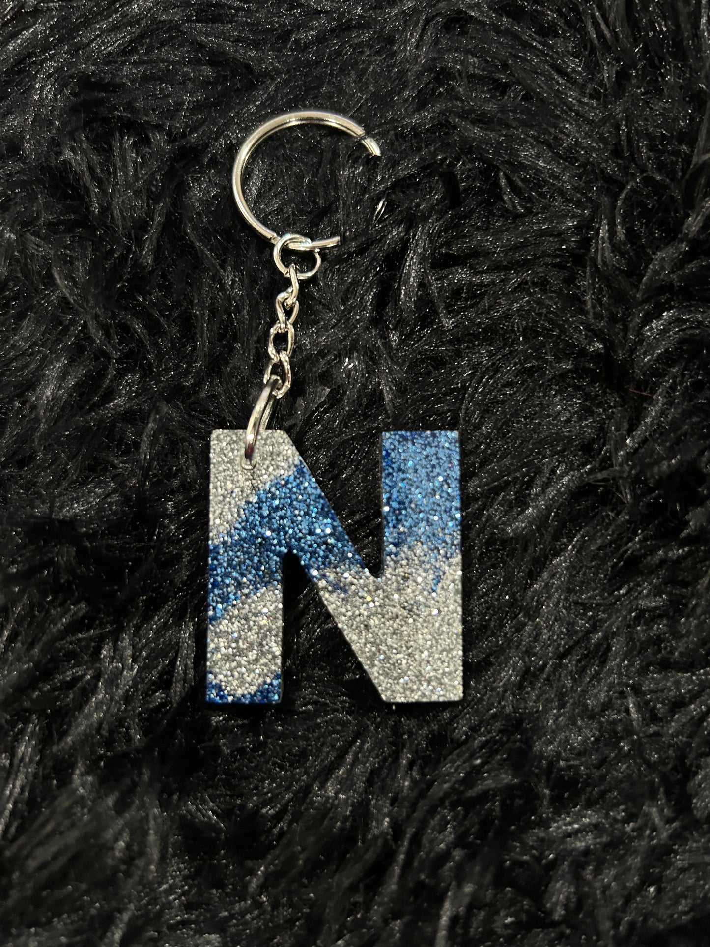 Custom Keychain - Letter Square Edges-Random
