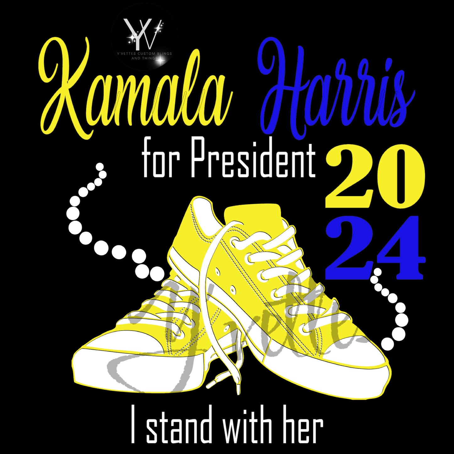 KAMALA - I stand with her (2024) GLITTER