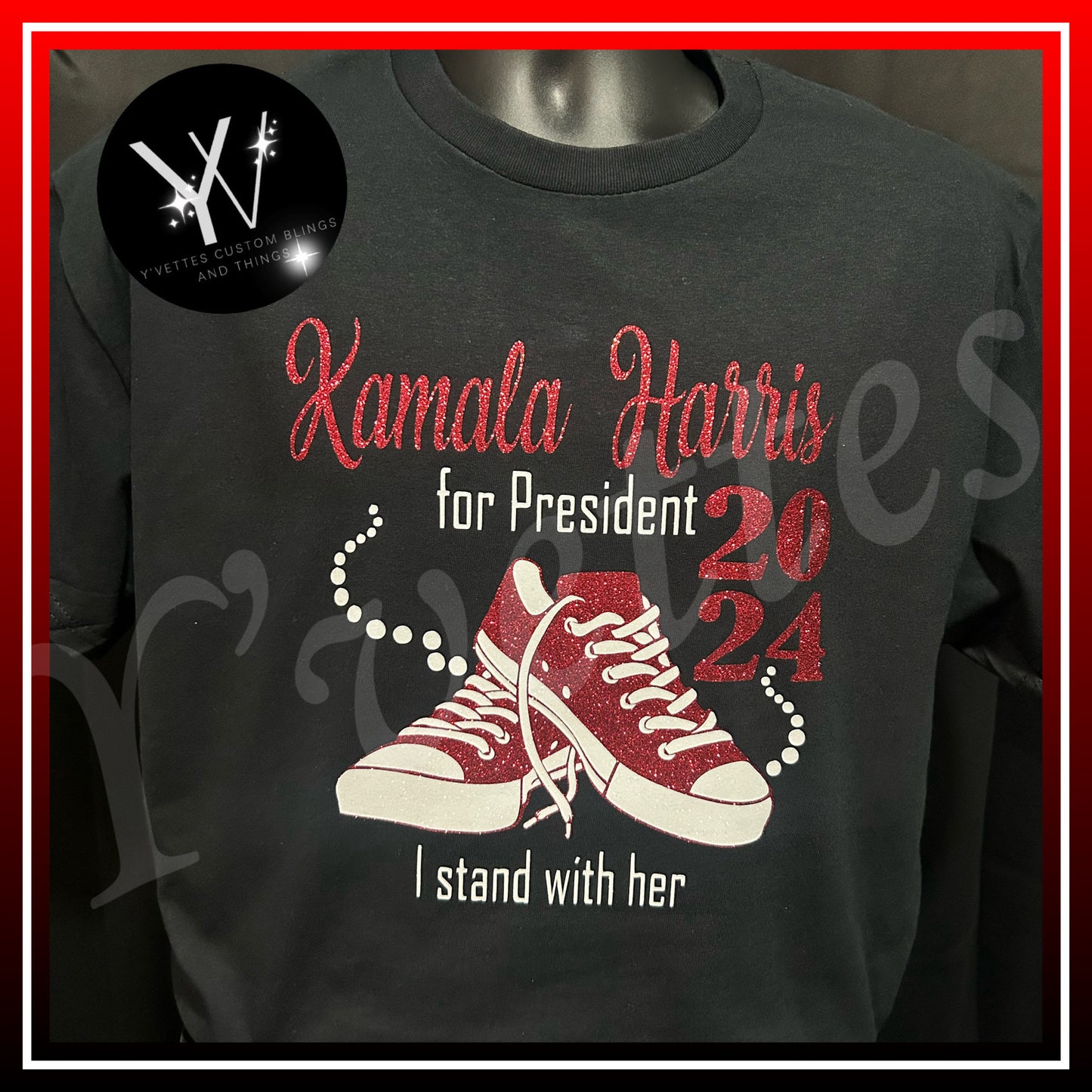 KAMALA - I stand with her (2024) GLITTER