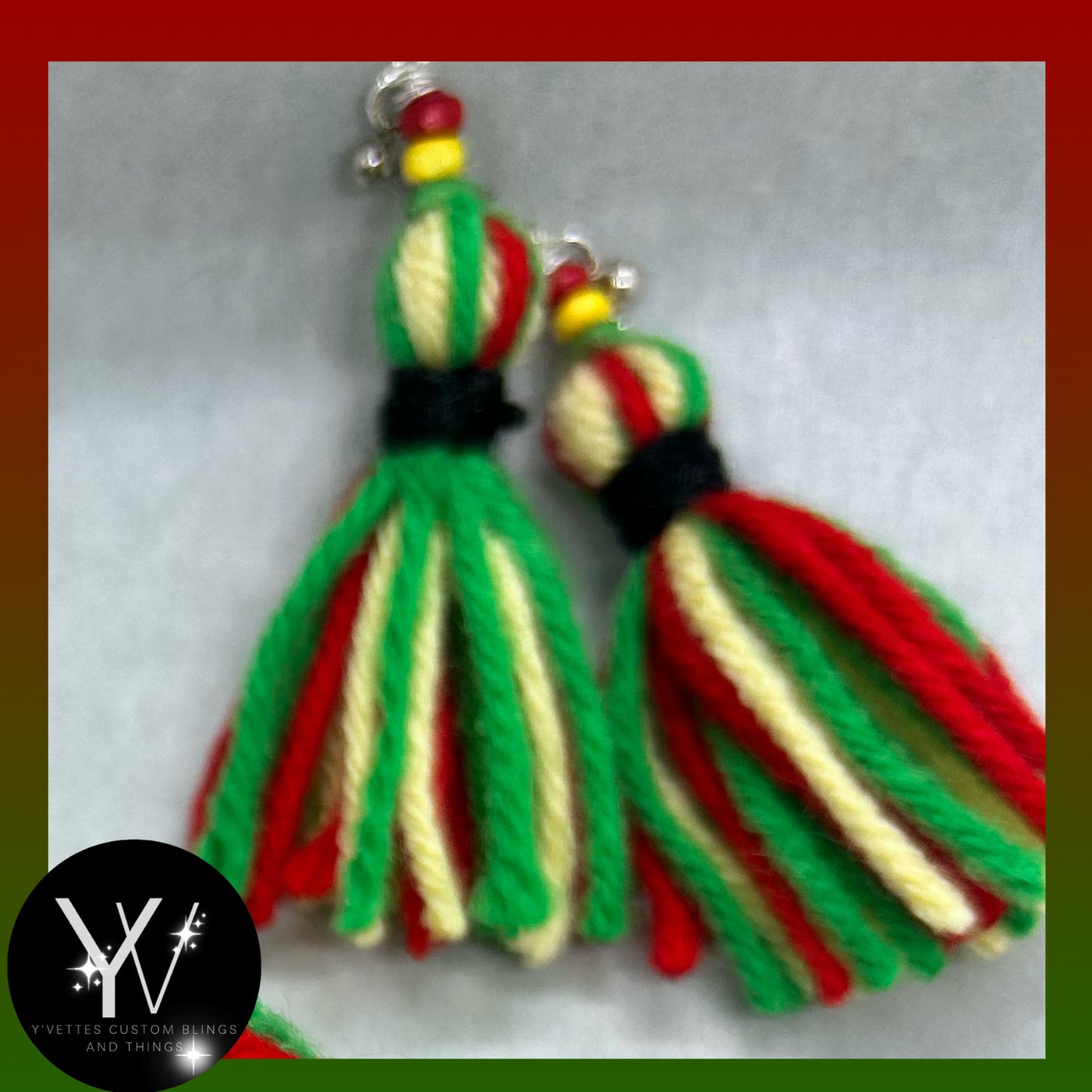 Earrings - Custom Y’Collection-Juneteenth (Light Yellow)