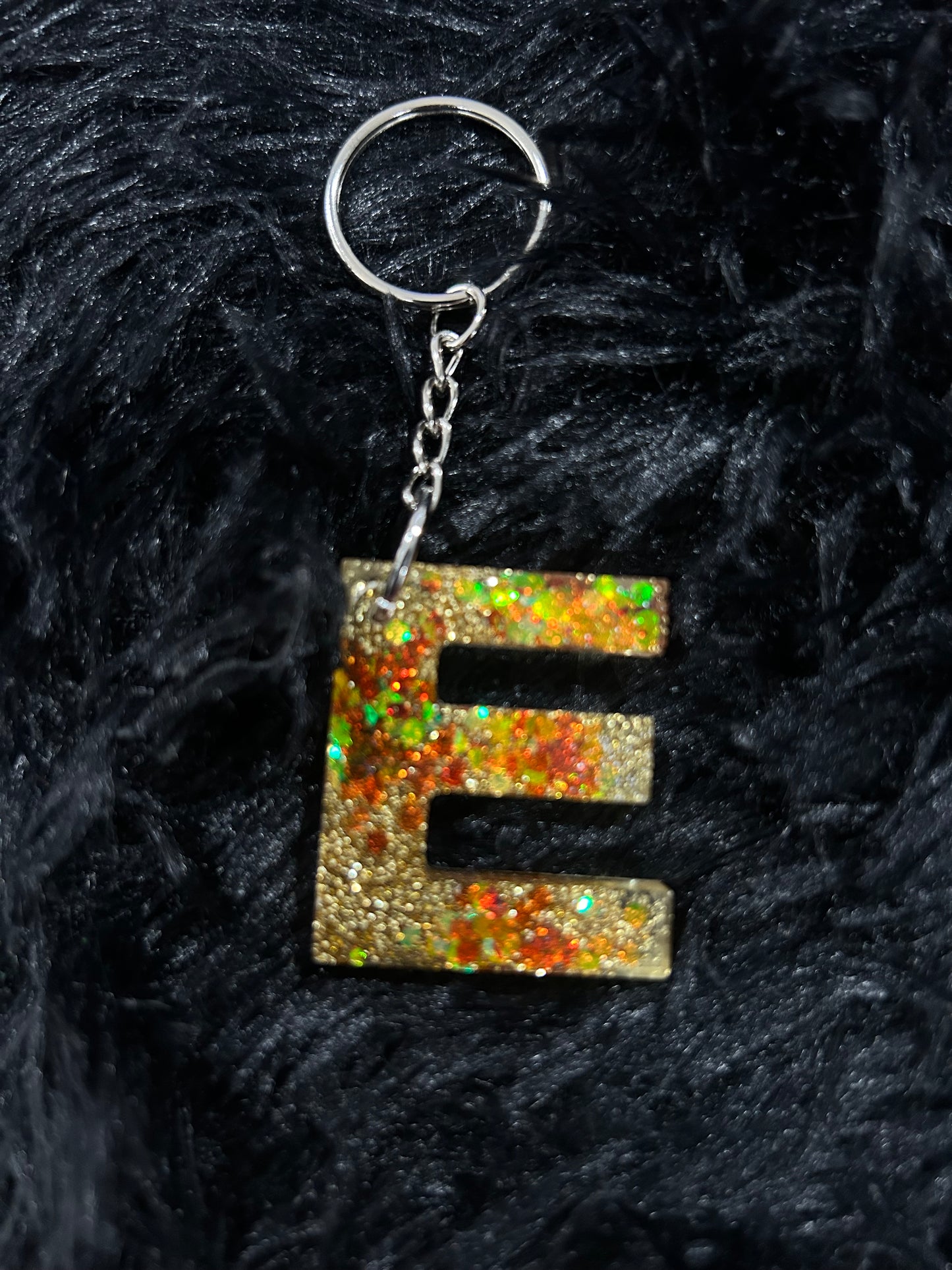 Custom Keychain - Letter Square Edges-Random