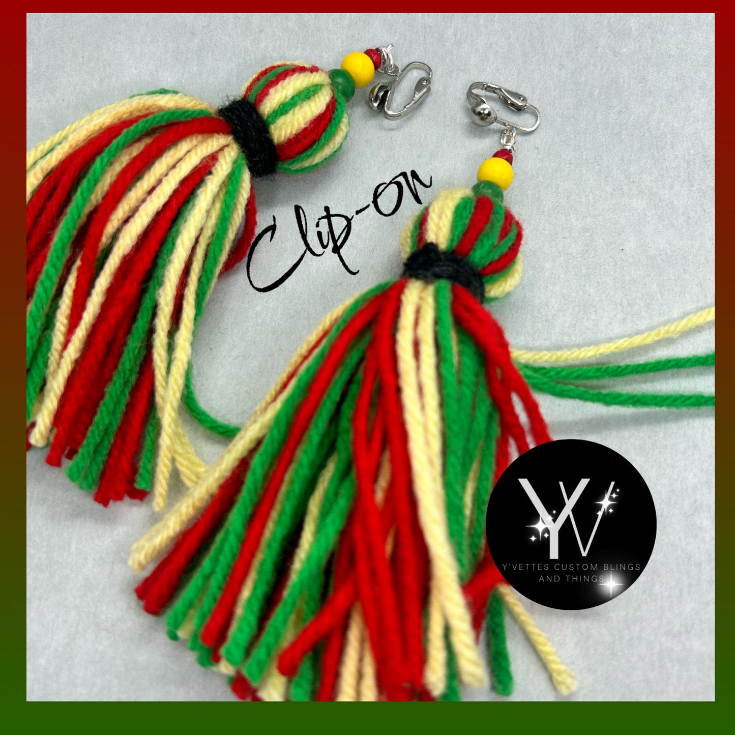 Earrings - Custom Y’Collection-Juneteenth (Light Yellow)