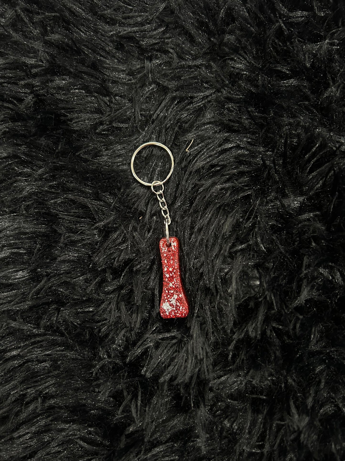 Custom Keychain - Letter Round Edges-RED