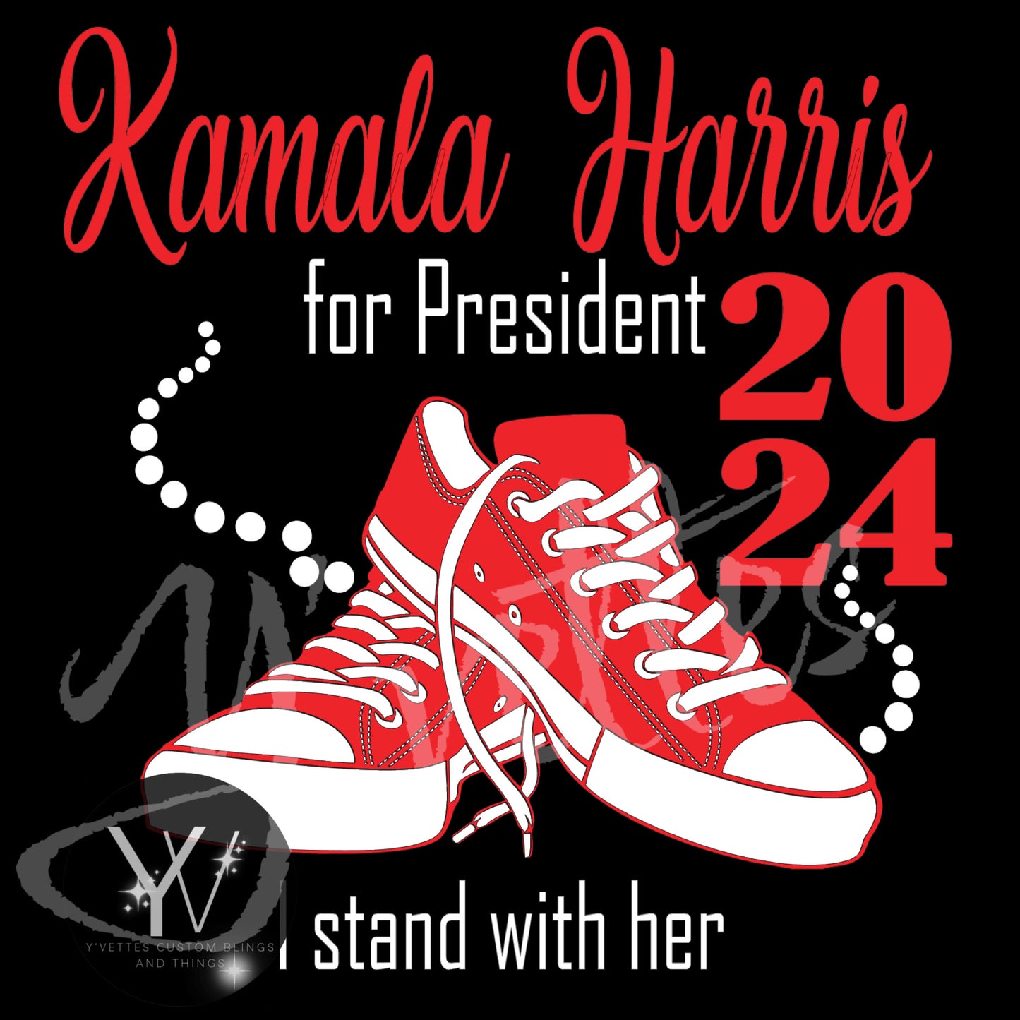 KAMALA - I stand with her (2024) GLITTER