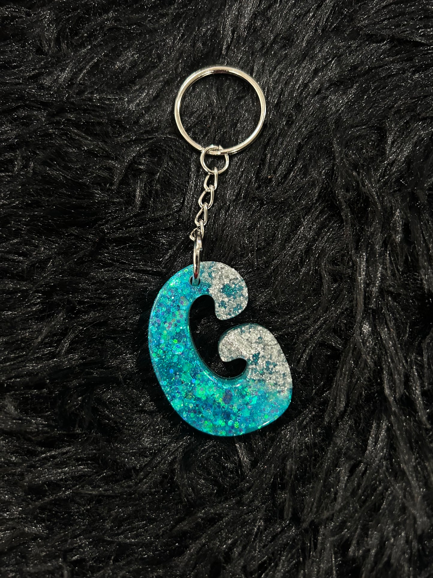 Custom Keychain - Letter Round Edges-Random