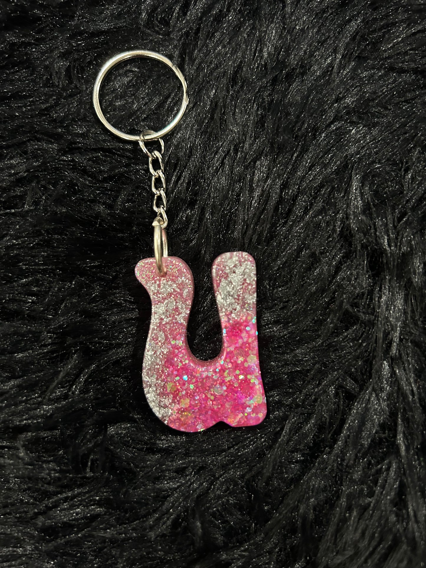 Custom Keychain - Letter Round Edges-Random