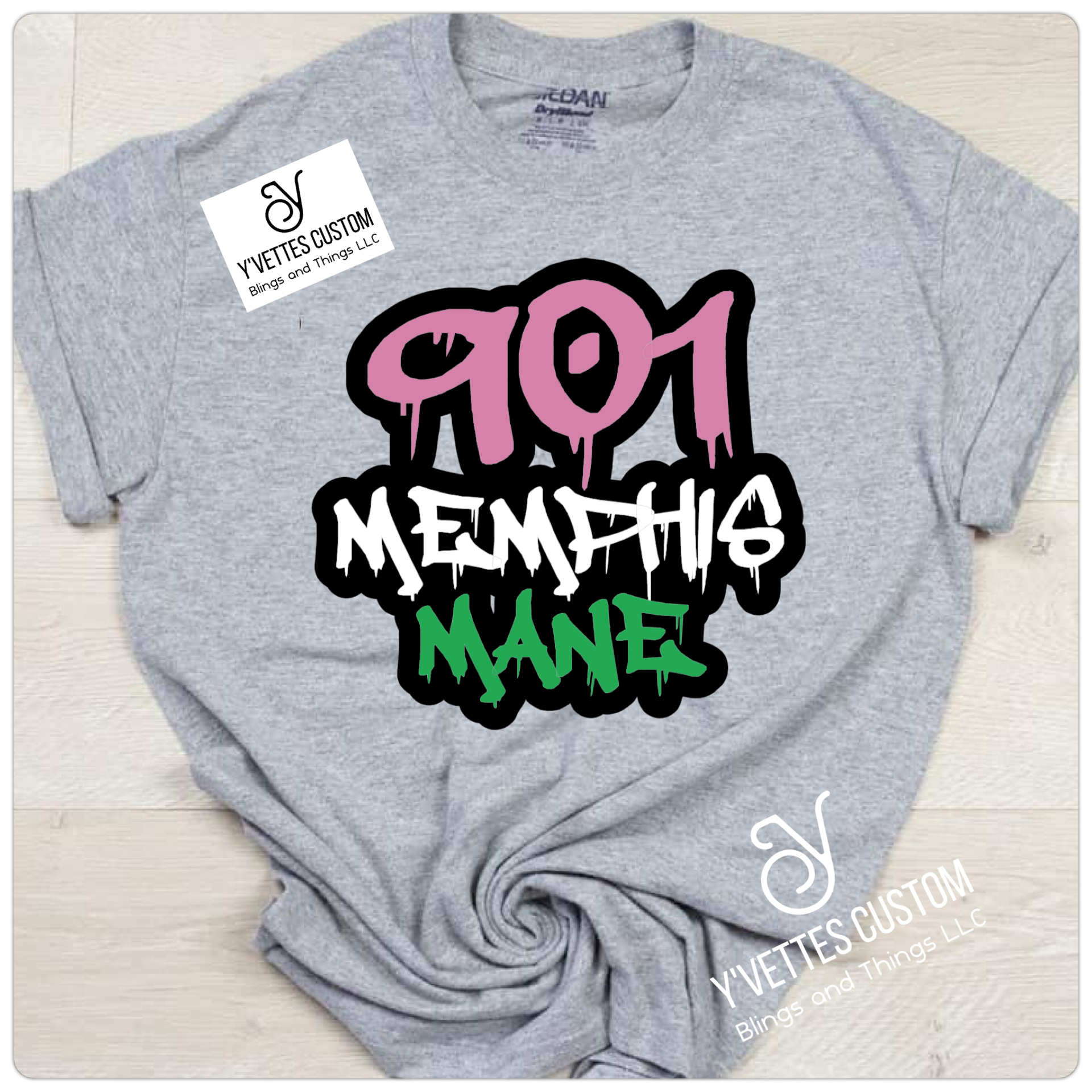 Rep Your City 901 Memphis Mane Non Glitter Y Vettes Custom