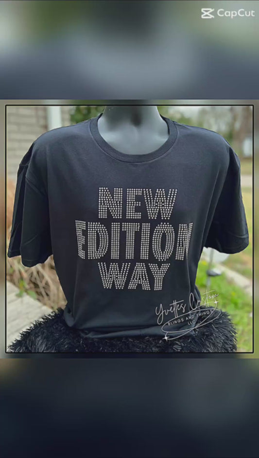 Concert Tees - NE Way Full Rhinestone