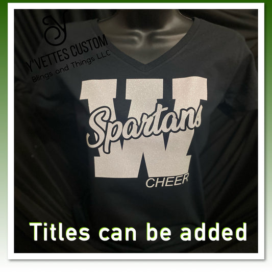 Cheer - “W” Spartans Cheer - Glitter